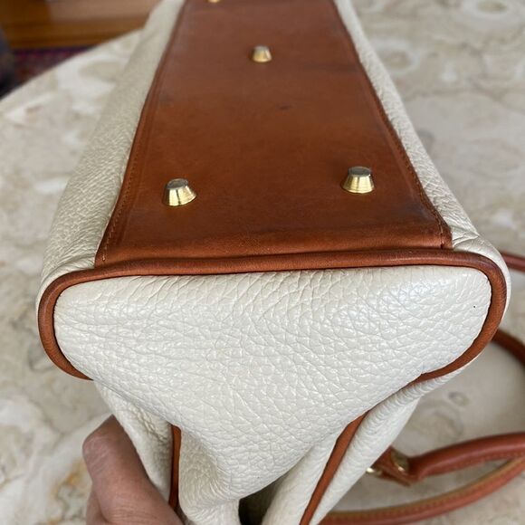 Valentina Two-Tone Genuine Leather Satchel Shoulder Bag Made in Italy - Picture 11 of 14